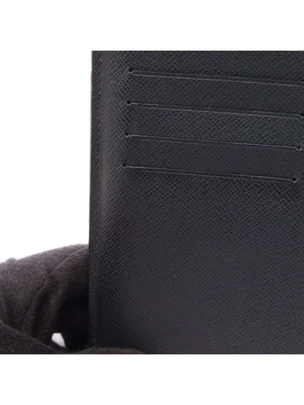 Louis Vuitton Bifold Wallet Portefeuille Brazza Taiga Ardoise Navy Leather